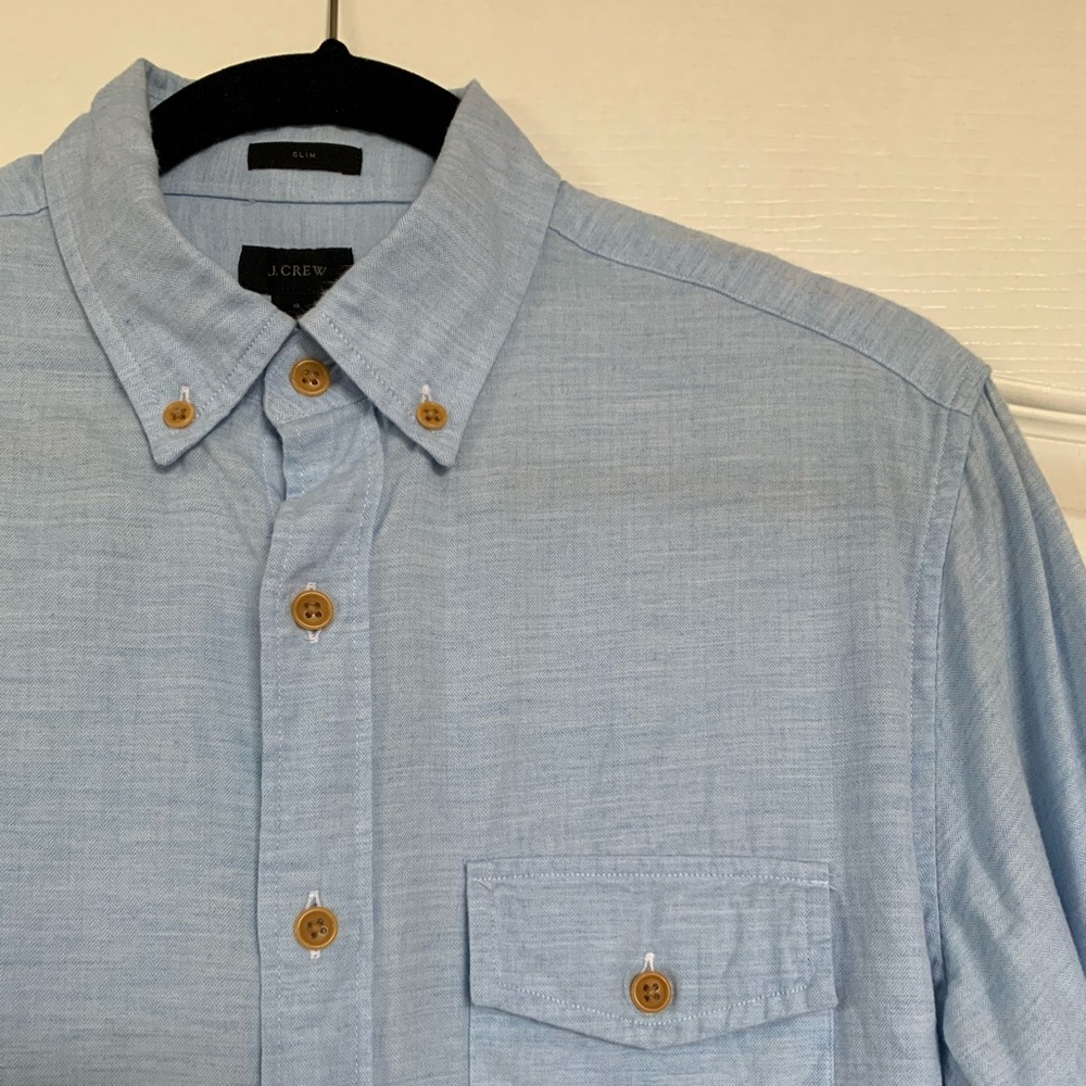 J Crew long sleeve button down in light blue